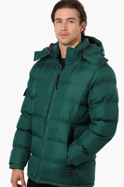 Canada Weather Gear Zip Pocket Bubble Bomber Jacket - Green