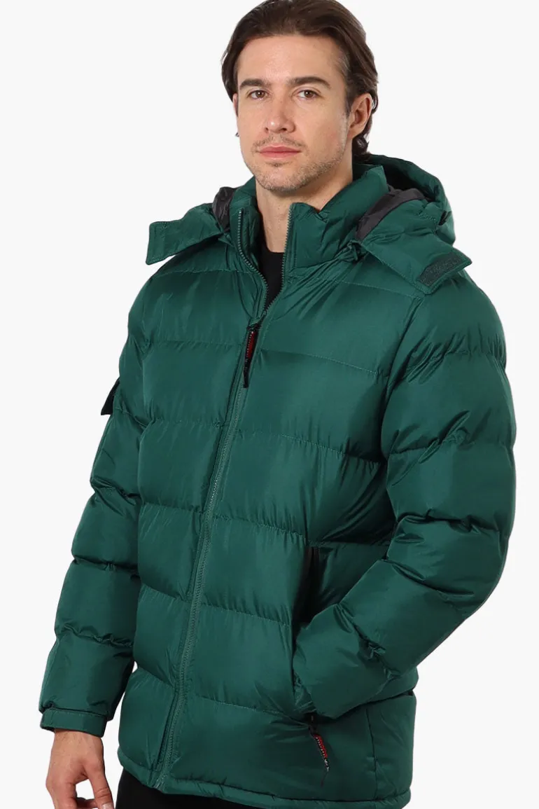 Canada Weather Gear Zip Pocket Bubble Bomber Jacket - Green