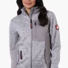 Canada Weather Gear Zip Up Chest Pocket Fleece Lightweight Jacket - Grey