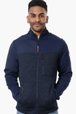 Canada Weather Gear Zip Up Fleece Lightweight Jacket - Navy