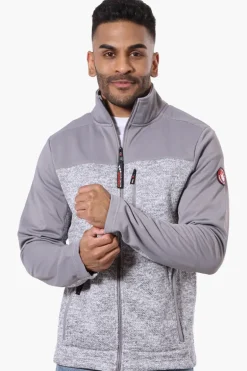 Canada Weather Gear Zip Up Fleece Lightweight Jacket - Grey