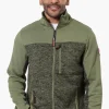 Canada Weather Gear Zip Up Fleece Lightweight Jacket - Olive