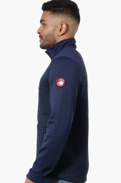 Canada Weather Gear Zip Up Fleece Lightweight Jacket - Navy