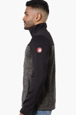 Canada Weather Gear Zip Up Fleece Lightweight Jacket - Black