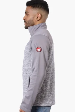 Canada Weather Gear Zip Up Fleece Lightweight Jacket - Grey