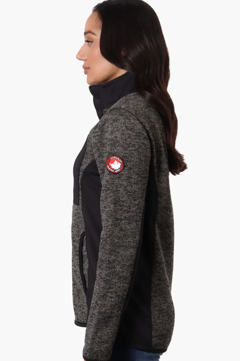 Canada Weather Gear Zip Up Chest Pocket Fleece Lightweight Jacket - Black