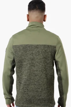Canada Weather Gear Zip Up Fleece Lightweight Jacket - Olive