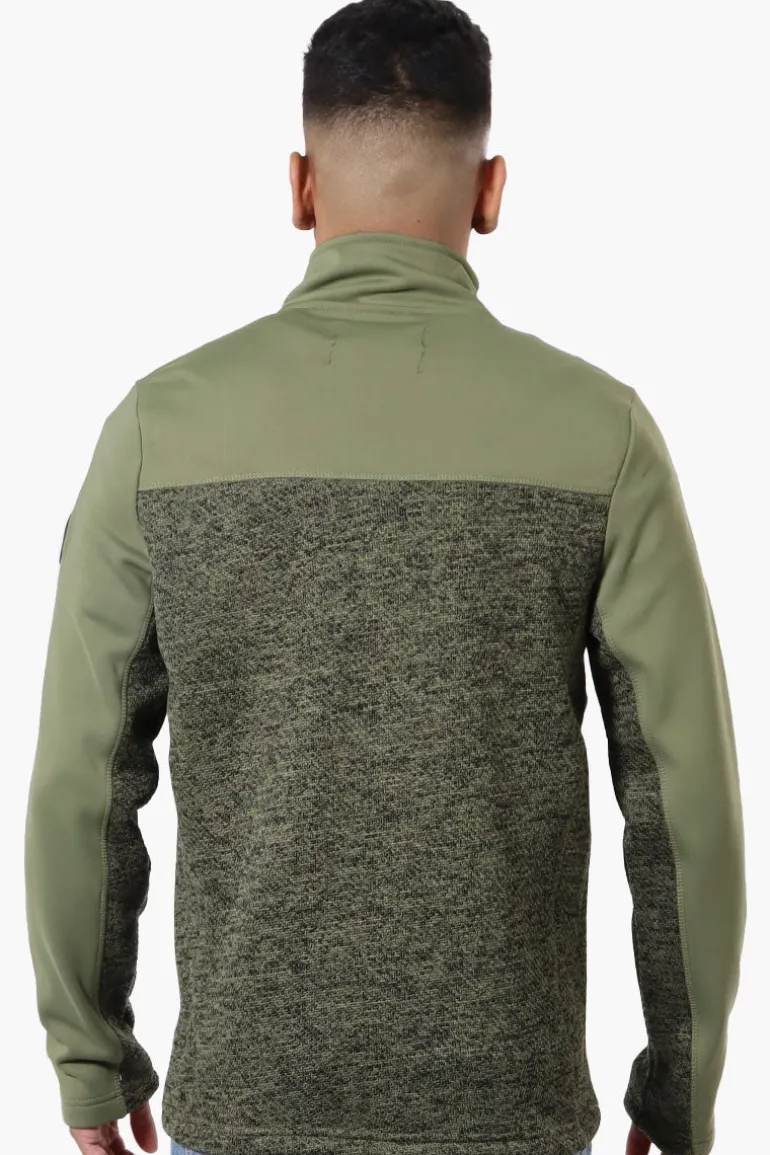 Canada Weather Gear Zip Up Fleece Lightweight Jacket - Olive