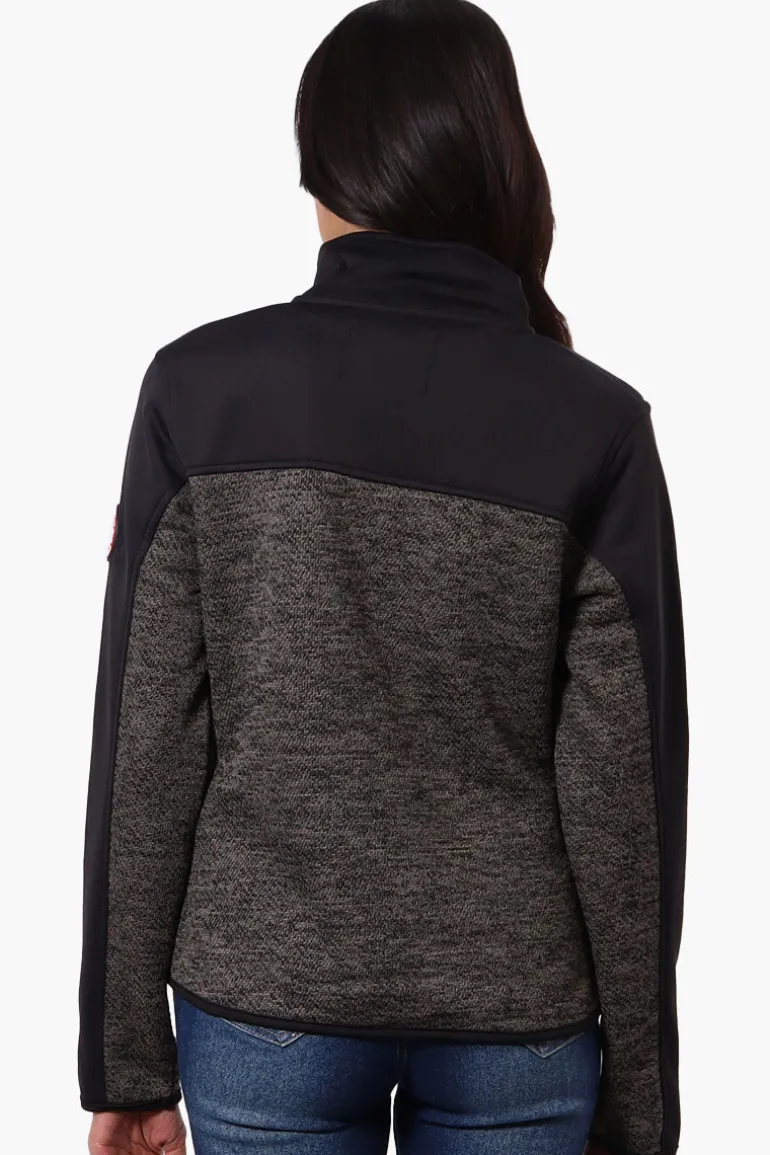 Canada Weather Gear Zip Up Sweater Fleece Lightweight Jacket - Black