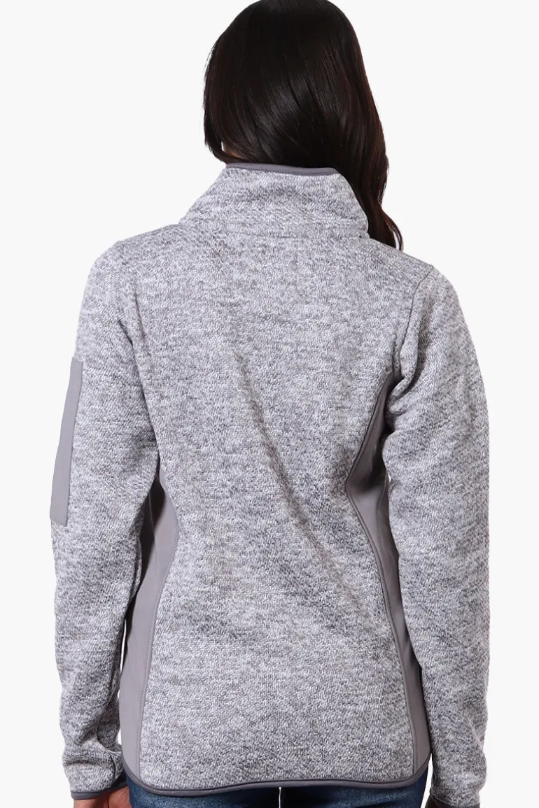 Canada Weather Gear Zip Up Sleeve Pocket Fleece Lightweight Jacket - Grey