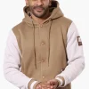 Canada Work Gear Button Up Hoodie - Camel