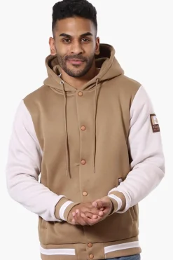 Canada Work Gear Button Up Hoodie - Camel