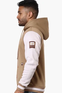 Canada Work Gear Button Up Hoodie - Camel