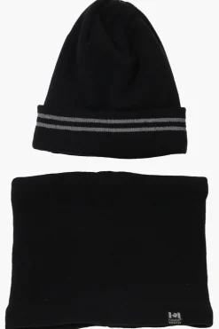 Canada Work Gear Gaiter Cuffed Hat Set - Black