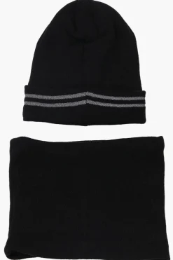 Canada Work Gear Gaiter Cuffed Hat Set - Black
