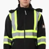 Canada Work Gear Hooded Hi-Vis Lightweight Jacket - Black