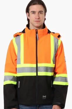 Canada Work Gear Hooded Hi-Vis Lightweight Jacket - Orange