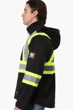 Canada Work Gear Hooded Hi-Vis Lightweight Jacket - Black