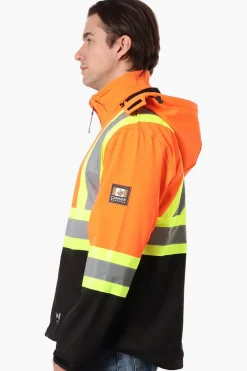 Canada Work Gear Hooded Hi-Vis Lightweight Jacket - Orange