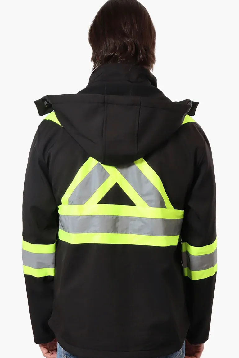 Canada Work Gear Hooded Hi-Vis Lightweight Jacket - Black