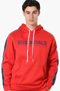 Essentials Super Triple Goose Chest Logo Hoodie - Red