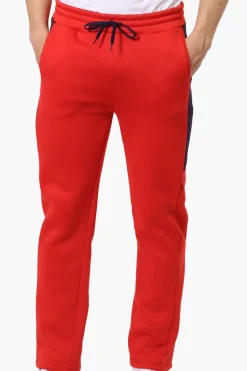 Essentials Super Triple Goose Side Mesh Insert Sweatpants - Red