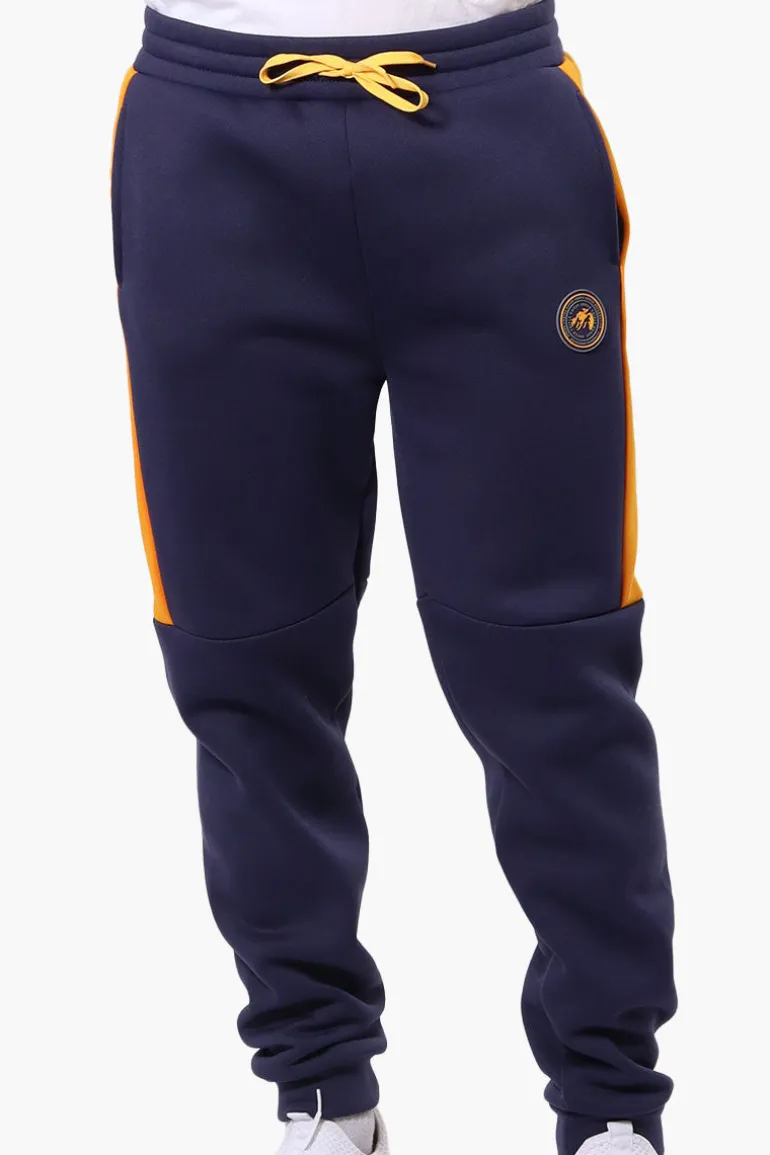 Essentials Super Triple Goose Side Stripe Tie Waist Joggers - Navy