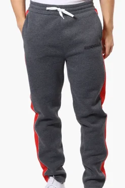 Essentials Super Triple Goose Side Stripe Tie Waist Sweatpants - Grey