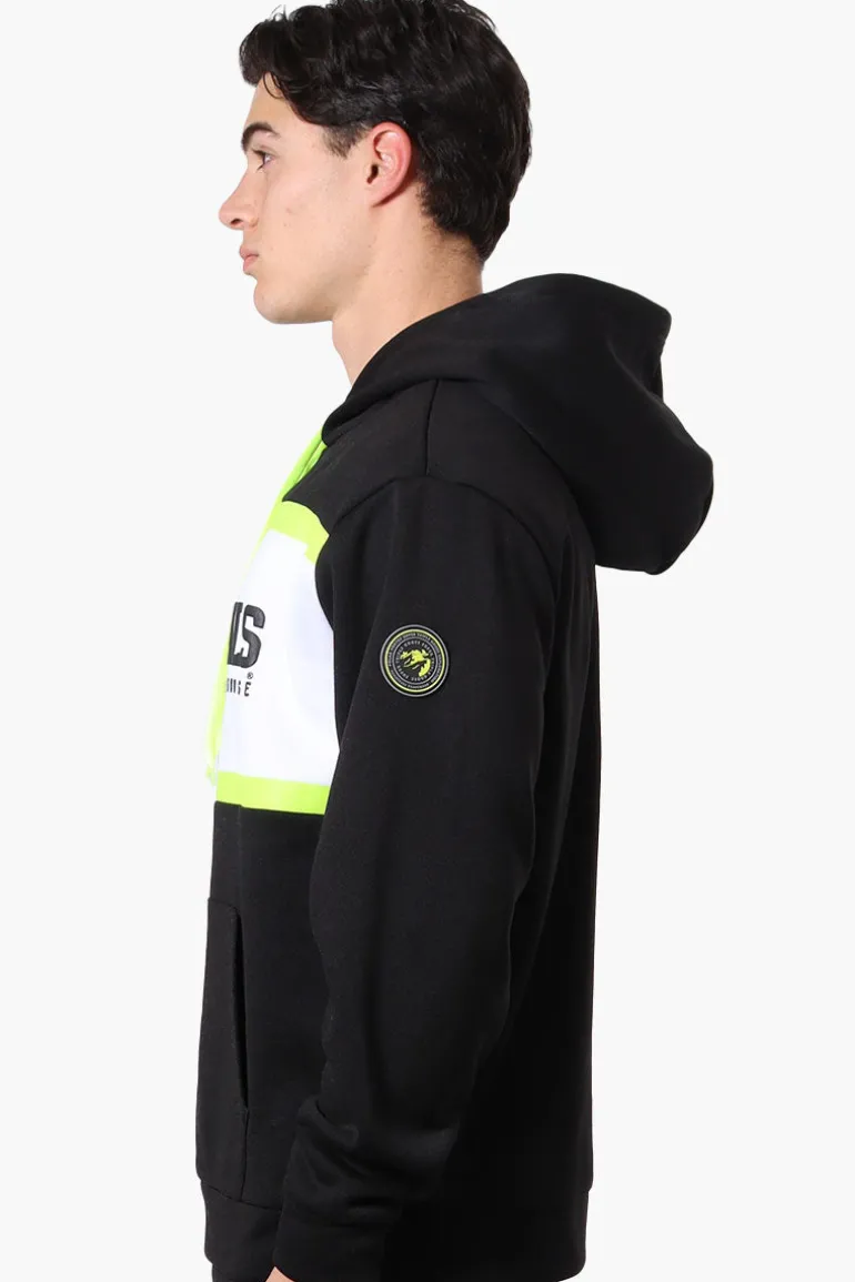Essentials Super Triple Goose Striped Logo Hoodie - Black