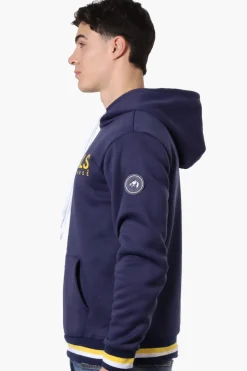 Essentials Super Triple Goose Striped Cuff Detail Hoodie - Navy