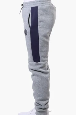 Essentials Super Triple Goose Side Stripe Tie Waist Joggers - Grey
