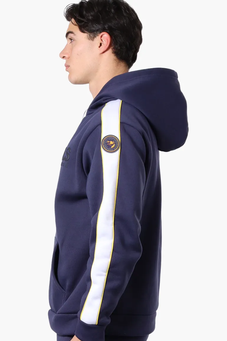 Essentials Super Triple Goose Chest Logo Hoodie - Navy