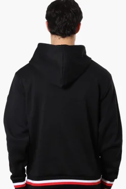 Essentials Super Triple Goose Striped Cuff Detail Hoodie - Black