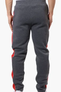 Essentials Super Triple Goose Side Stripe Tie Waist Sweatpants - Grey