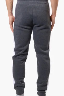 Essentials Super Triple Goose Side Stripe Tie Waist Joggers - Grey