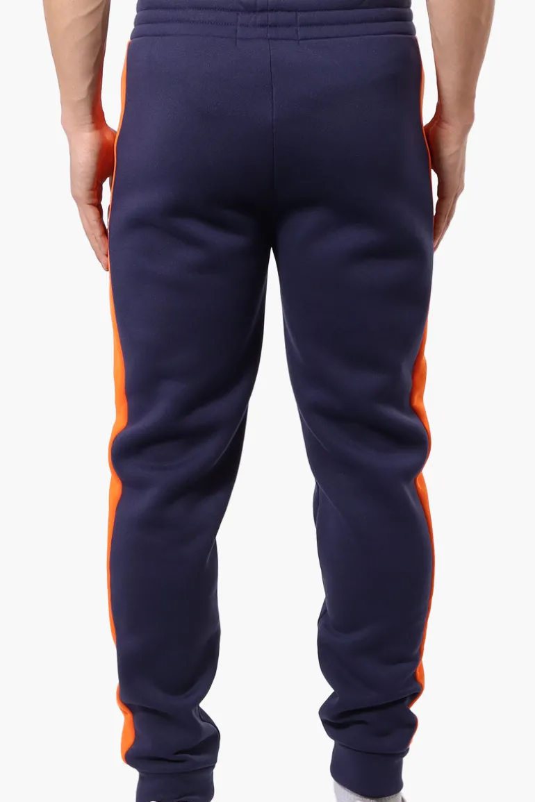 Essentials Super Triple Goose Side Stripe Tie Waist Joggers - Navy