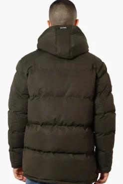 Super Triple Goose 4 Pocket Sherpa Lined Parka Jacket - Olive
