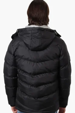 Super Triple Goose Bubble Contrast Detail Bomber Jacket - Black