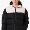 Super Triple Goose Colour Block Bubble Bomber Jacket - Stone
