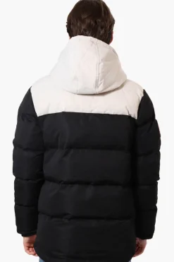 Super Triple Goose Colour Block Bubble Bomber Jacket - Stone