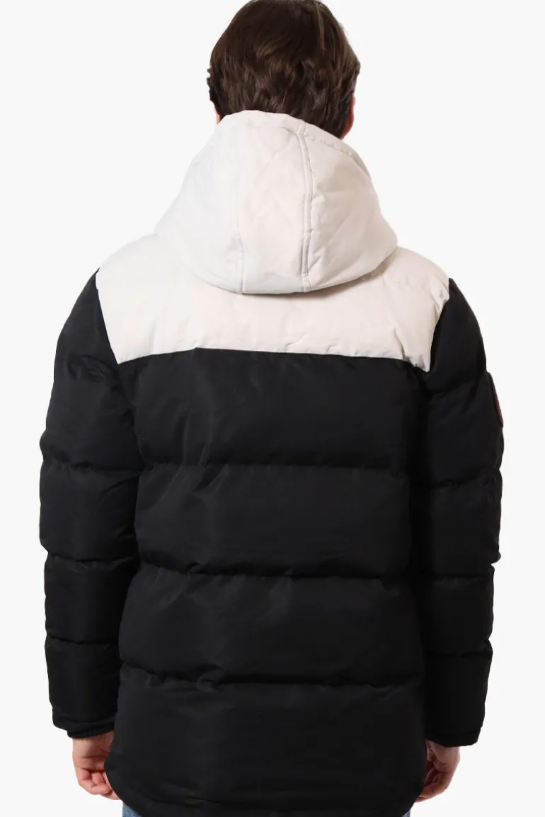 Super Triple Goose Colour Block Bubble Bomber Jacket - Stone