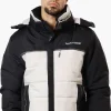 Super Triple Goose Contrast Detail Bubble Bomber Jacket - Stone