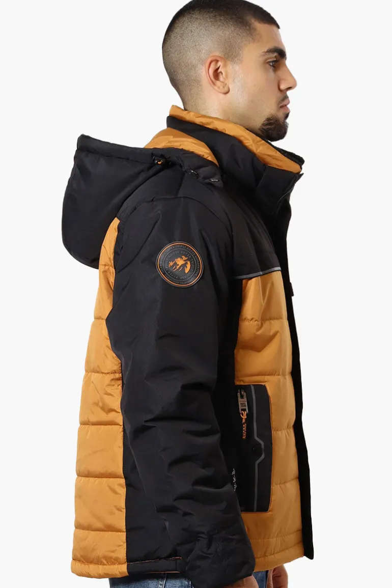 Super Triple Goose Contrast Detail Bubble Bomber Jacket - Brown