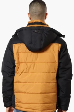 Super Triple Goose Contrast Detail Bubble Bomber Jacket - Brown