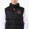 Super Triple Goose Double Pocket Bubble Vest - Black