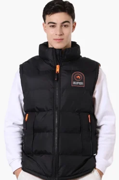 Super Triple Goose Double Pocket Bubble Vest - Black
