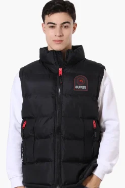 Super Triple Goose Double Pocket Bubble Vest - Black