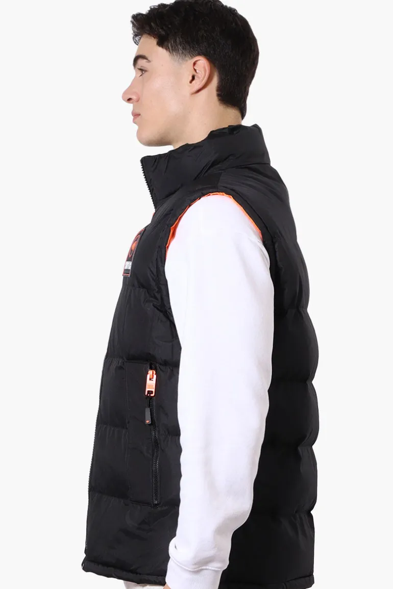 Super Triple Goose Double Pocket Bubble Vest - Black