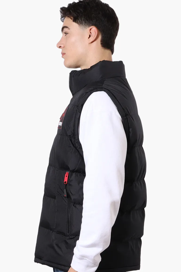 Super Triple Goose Double Pocket Bubble Vest - Black