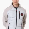 Super Triple Goose Grid Pattern Quilted Bubble Lightweight Jacket - Grey